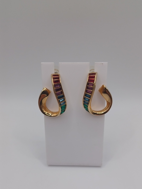Swarovski Jewelry - Swarovsky Gradient Ranbow Crystal Pierced Earrings
